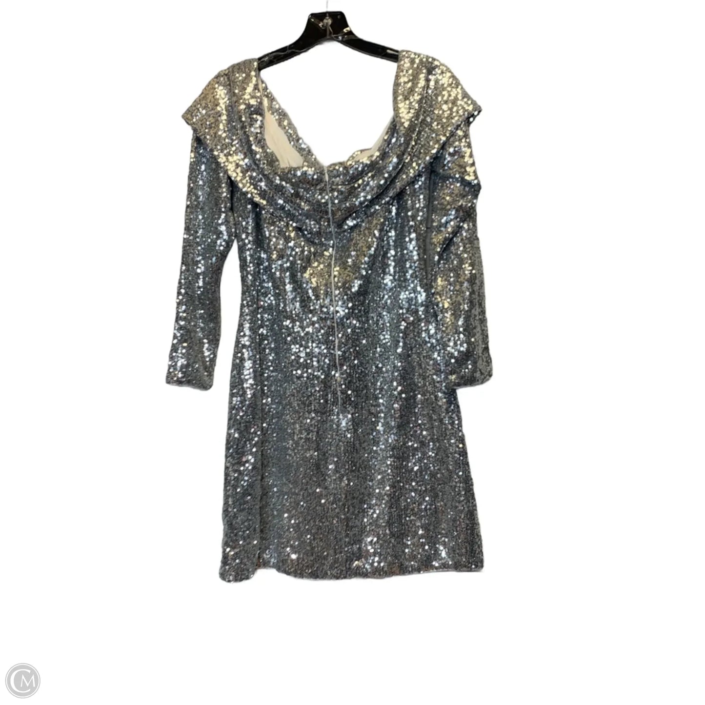 Dress Party Short By Fashion Nova In Silver, Size: 1x