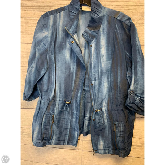 Jacket Shirt By Chicos In Blue, Size: 2