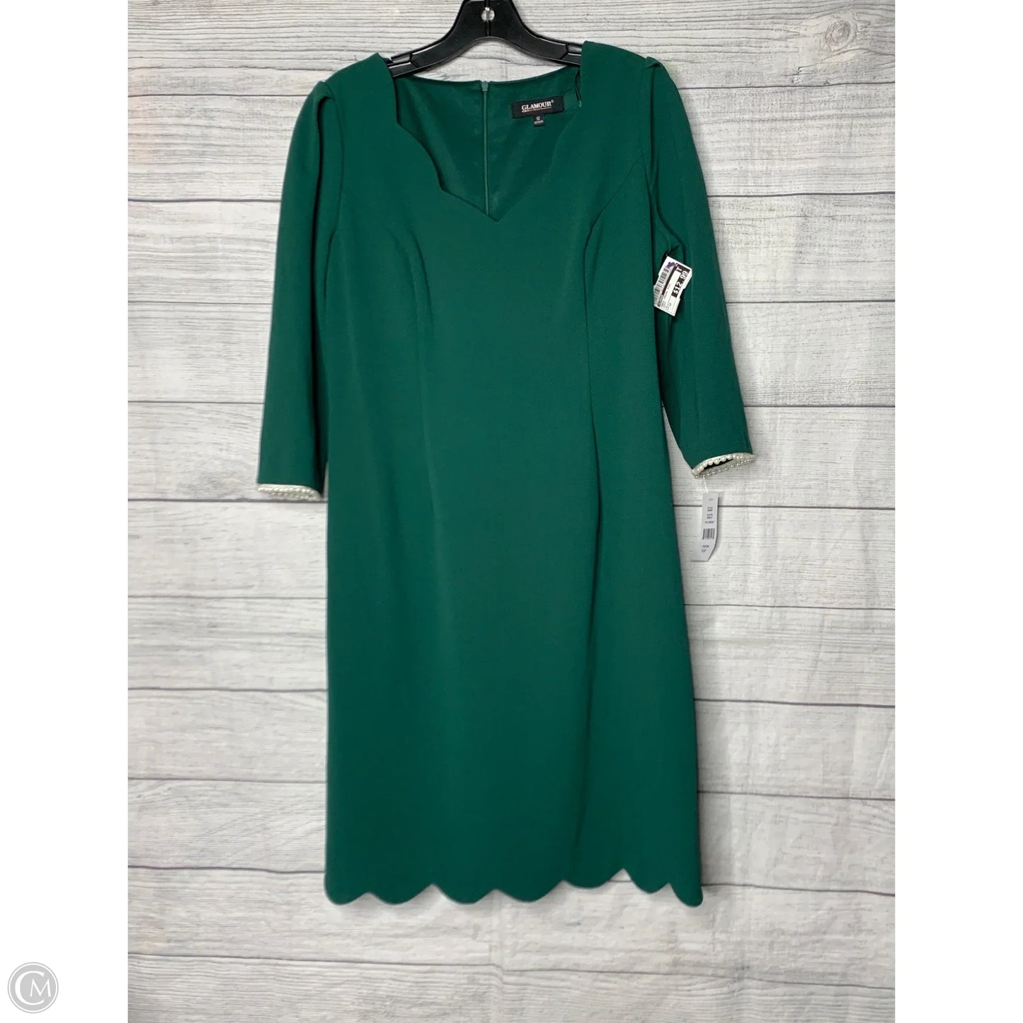 Dress Casual Midi By Glamour In Green, Size: 12