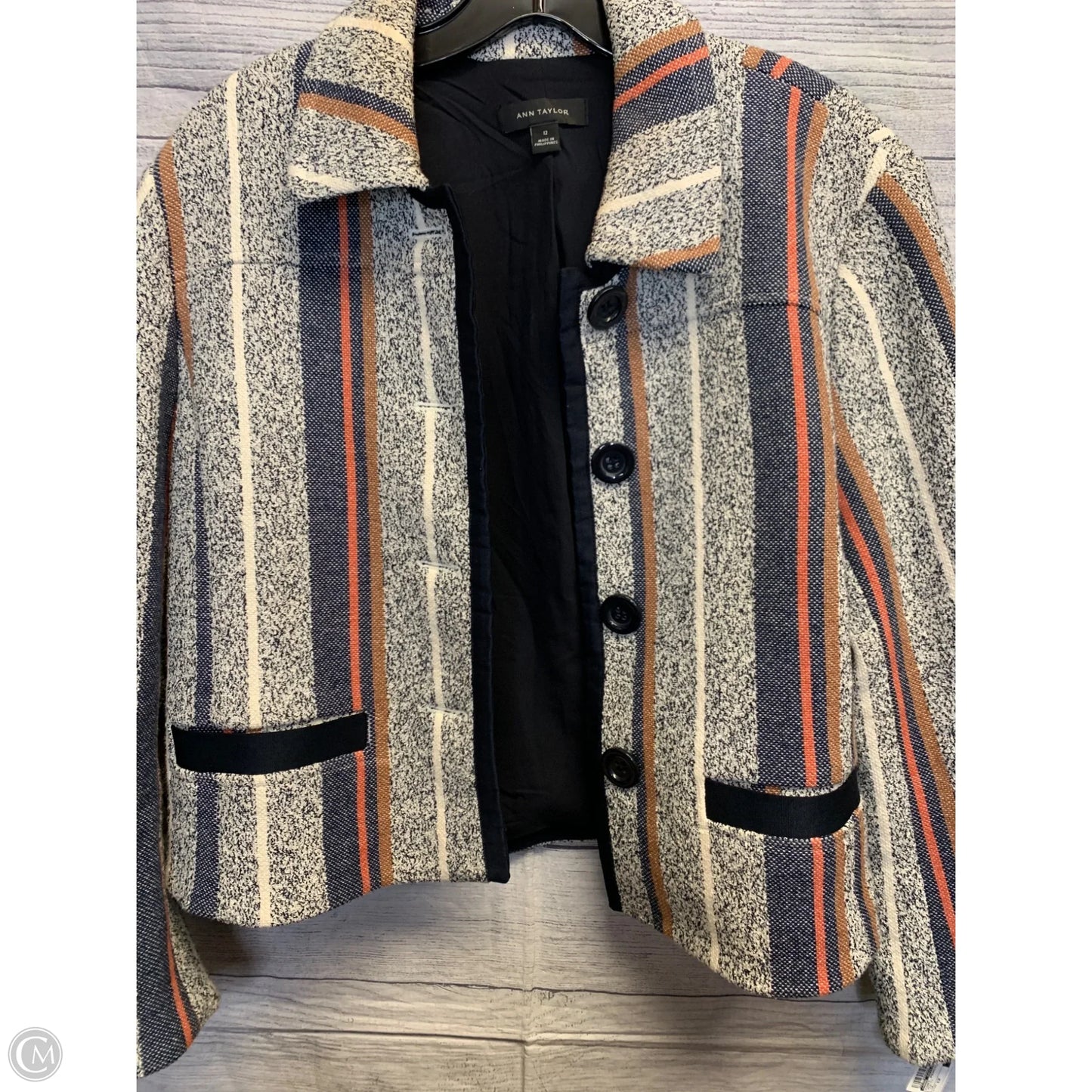 Coat Peacoat By Ann Taylor In Multi-colored, Size: 12