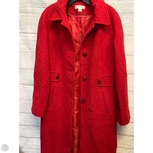 Coat Wool By Preston And New York In Red, Size: 12