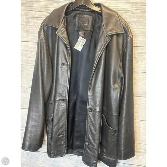 Coat Leather By Limited In Black, Size: M