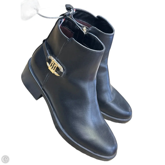 Boots Ankle Flats By Tommy Hilfiger In Black, Size: 8.5