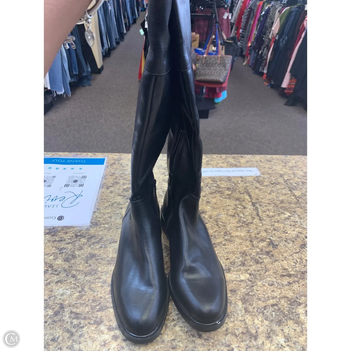 Boots Leather By Target In Black, Size: 10