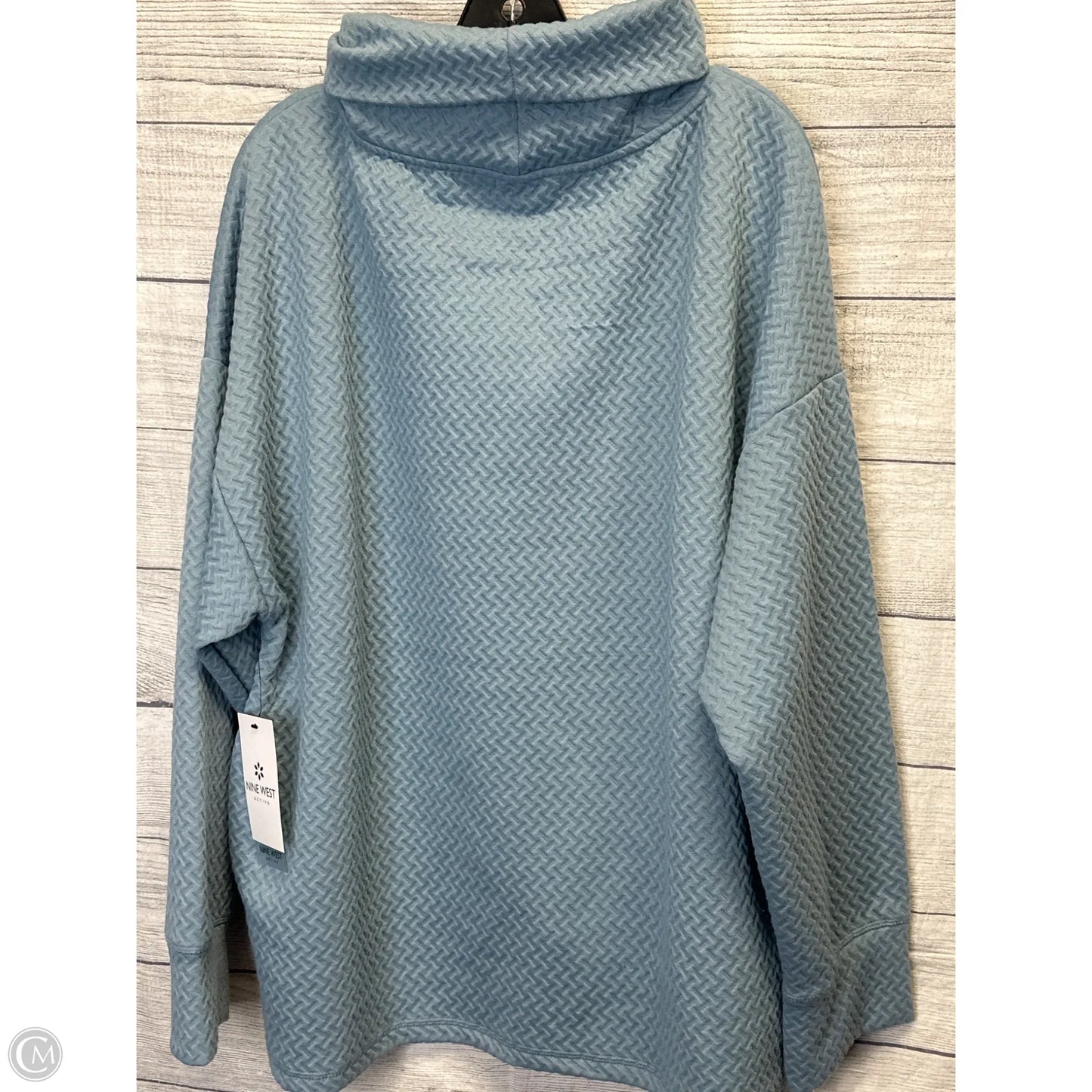 Athletic Sweatshirt Collar By Nine West In Blue, Size: 3x