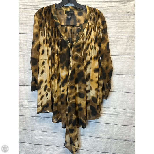Cardigan By Focus 2000 In Leopard Print, Size: 12