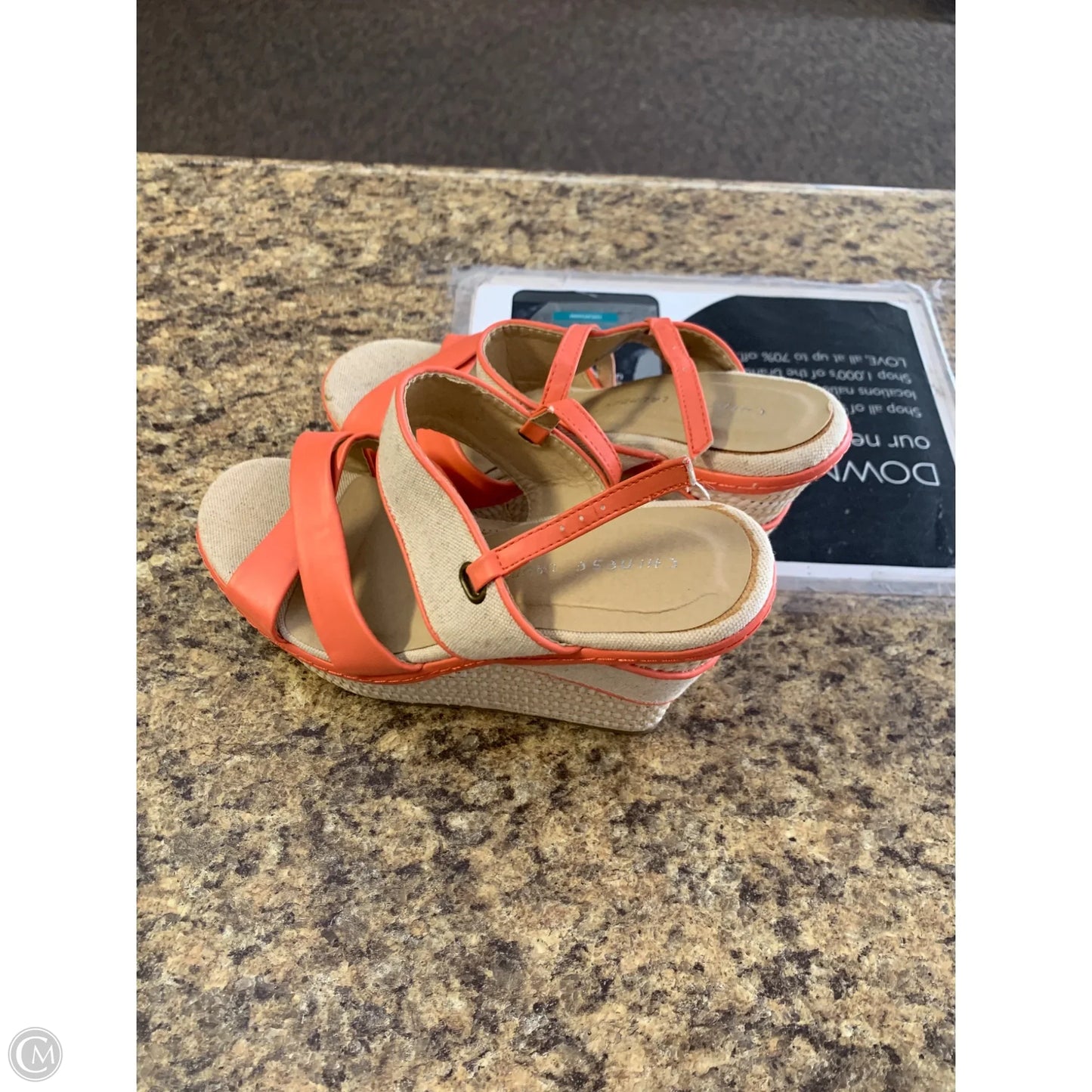 Shoes Heels Wedge By Chinese Laundry In Peach, Size: 9