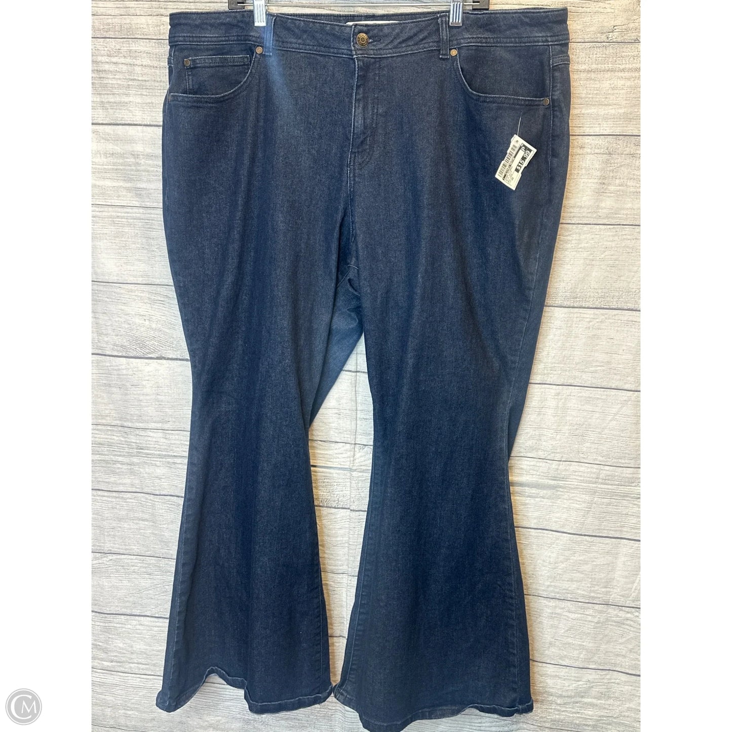 Jeans Flared By Clothes Mentor In Blue Denim, Size: 22