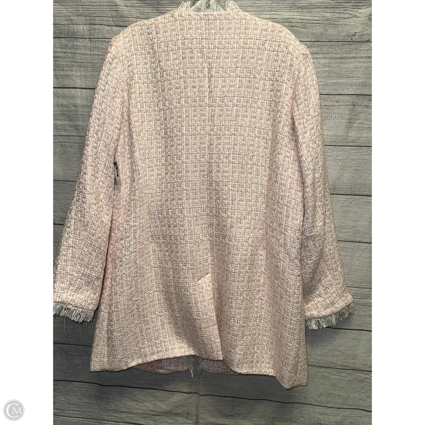 Blazer By Venus In Pink & White, Size: 16