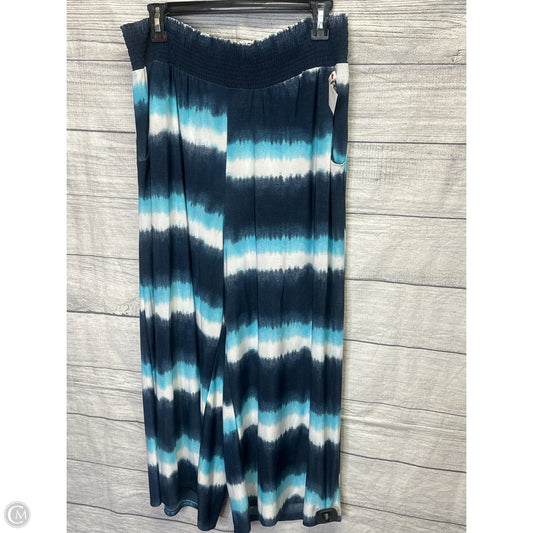 Pants Lounge By French Laundry In Blue & White, Size: 2x