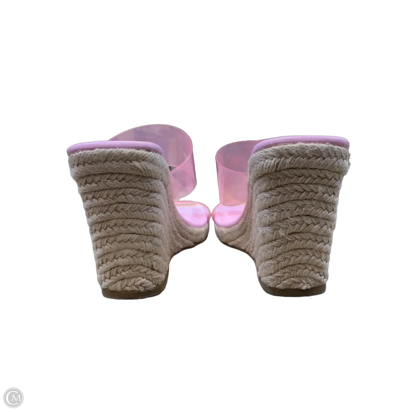 Sandals Heels Wedge By Cmf In Pink, Size: 8.5