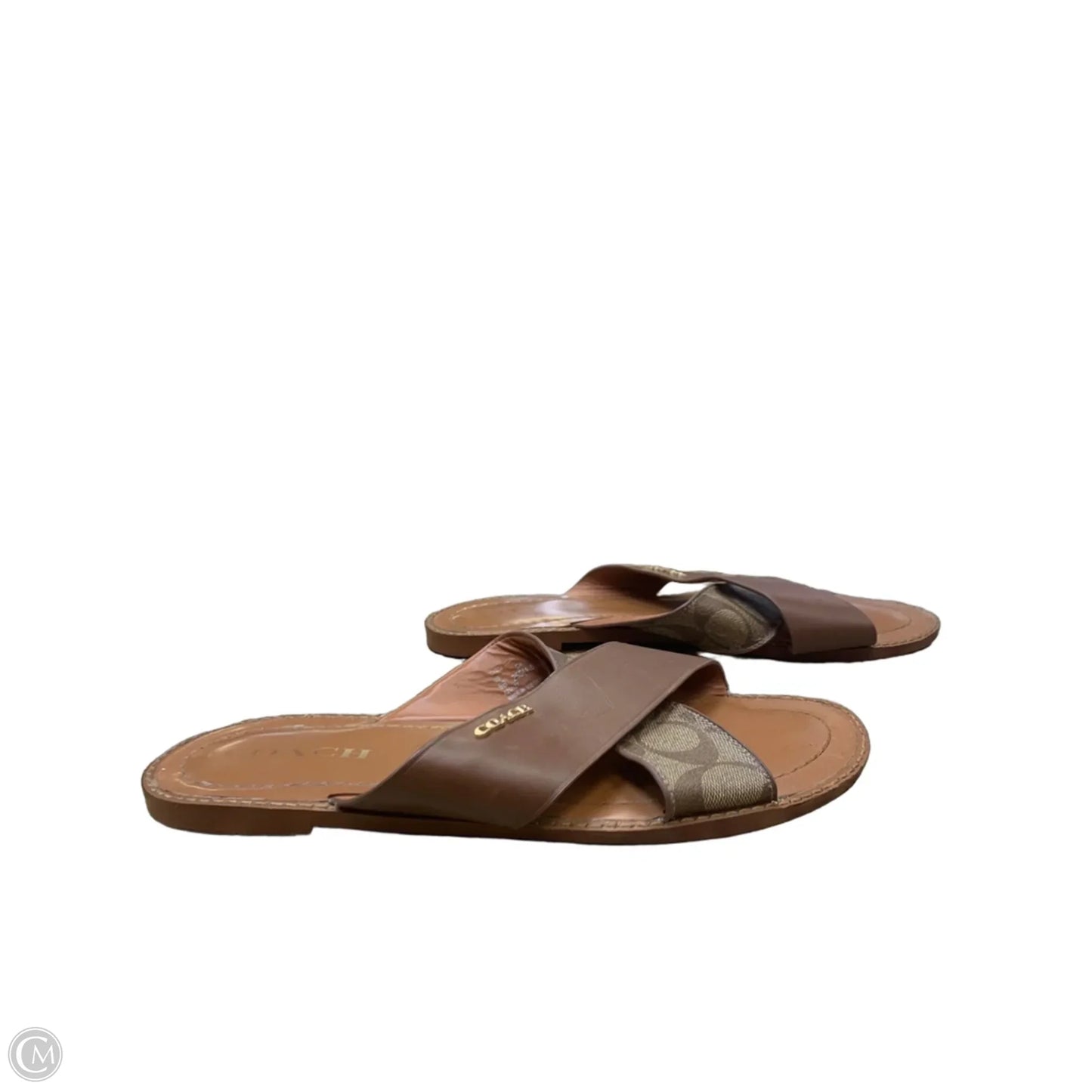 Sandals Designer By Coach In Brown, Size: 9.5