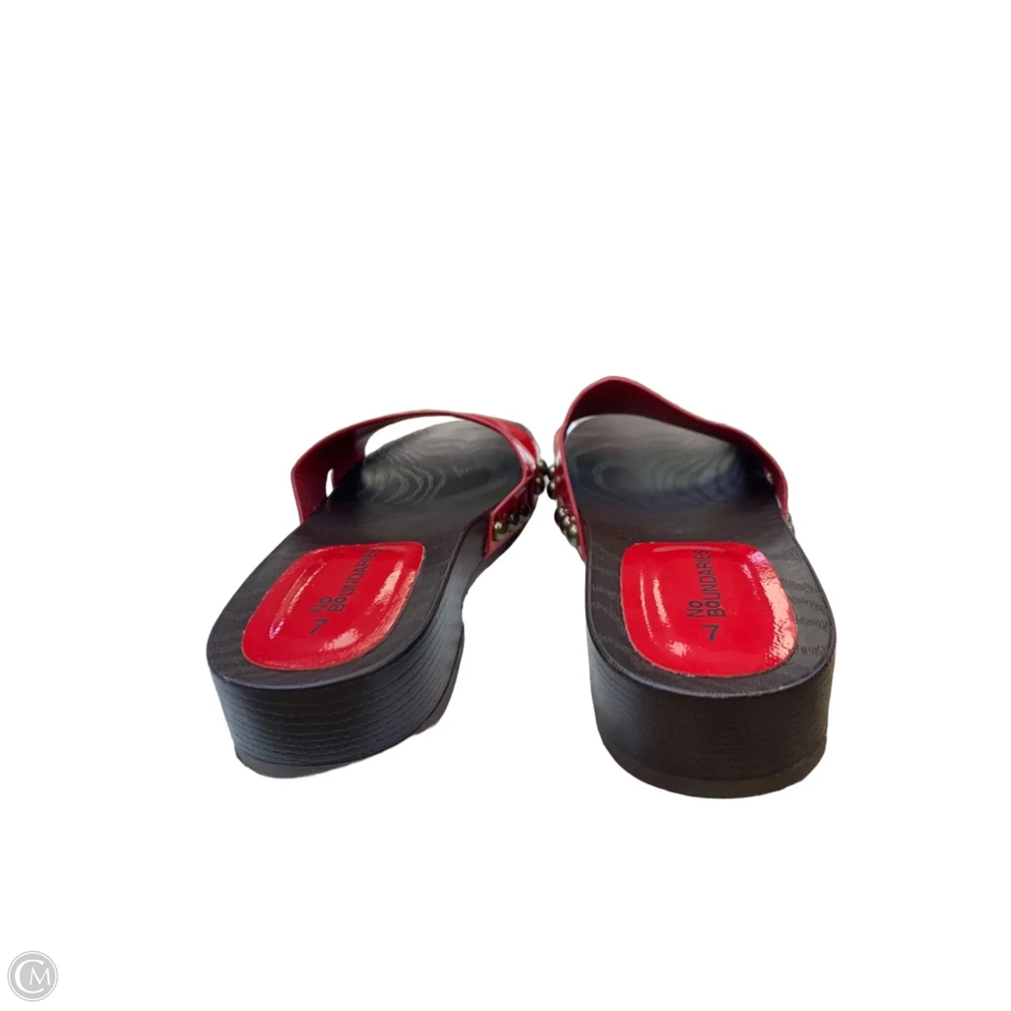 Sandals Flats By No Boundaries In Brown & Red, Size: 7