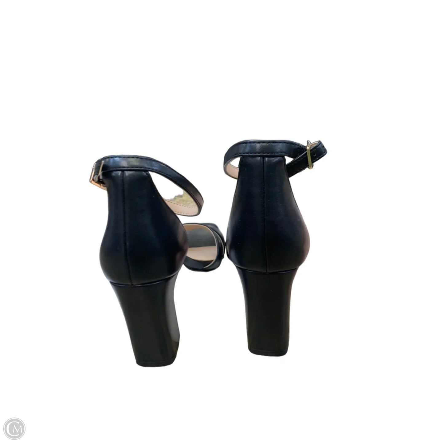 Sandals Heels Block By Xappeal In Black, Size: 7