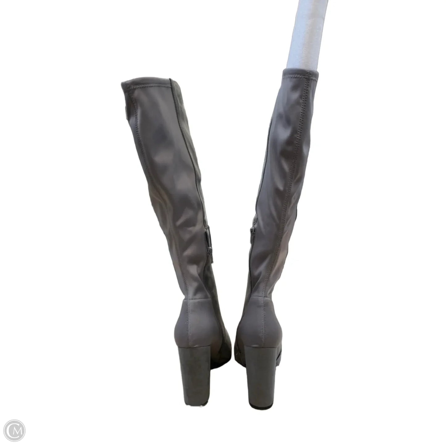 Boots Knee Heels By Cmf In Grey, Size: 11