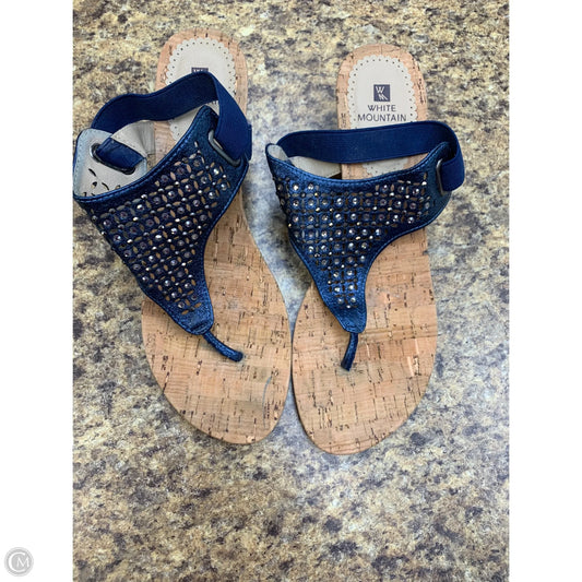 Shoes Heels Wedge By White Mountain In Blue & Tan, Size: 9.5