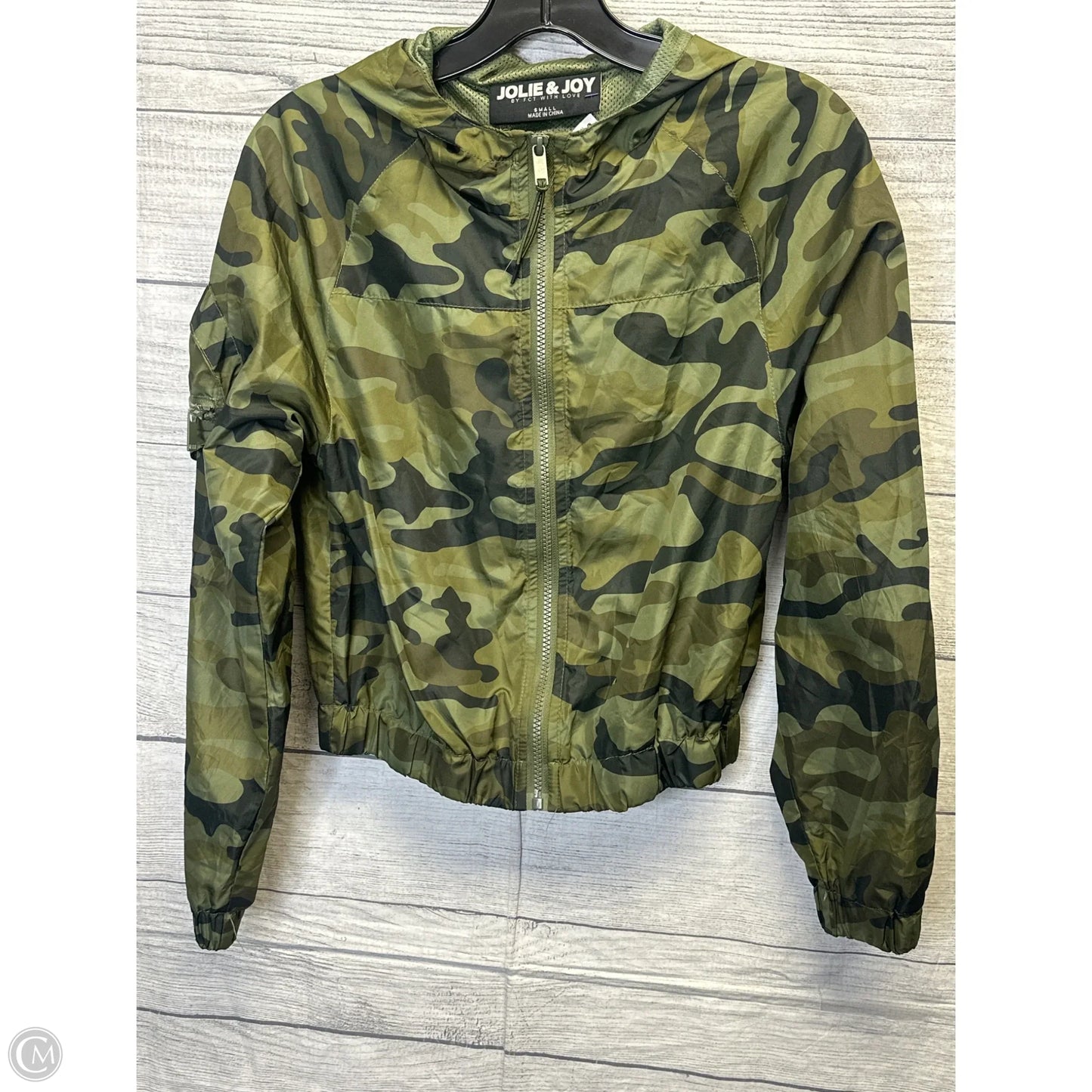 Athletic Jacket By Cmf In Camouflage Print, Size: S