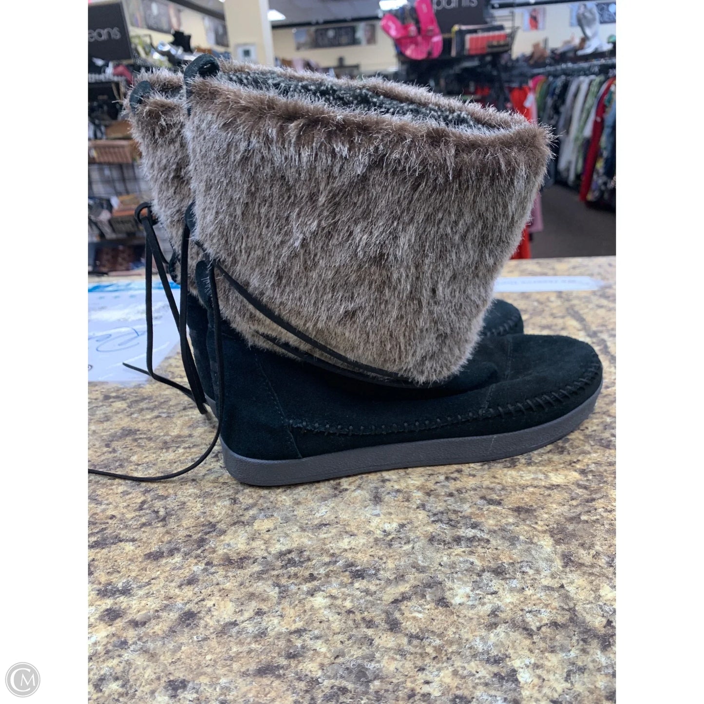Boots Ankle Flats By Toms In Bronze, Size: 8.5