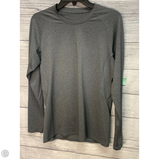 Athletic Top Long Sleeve Crewneck By Cmf In Grey, Size: L