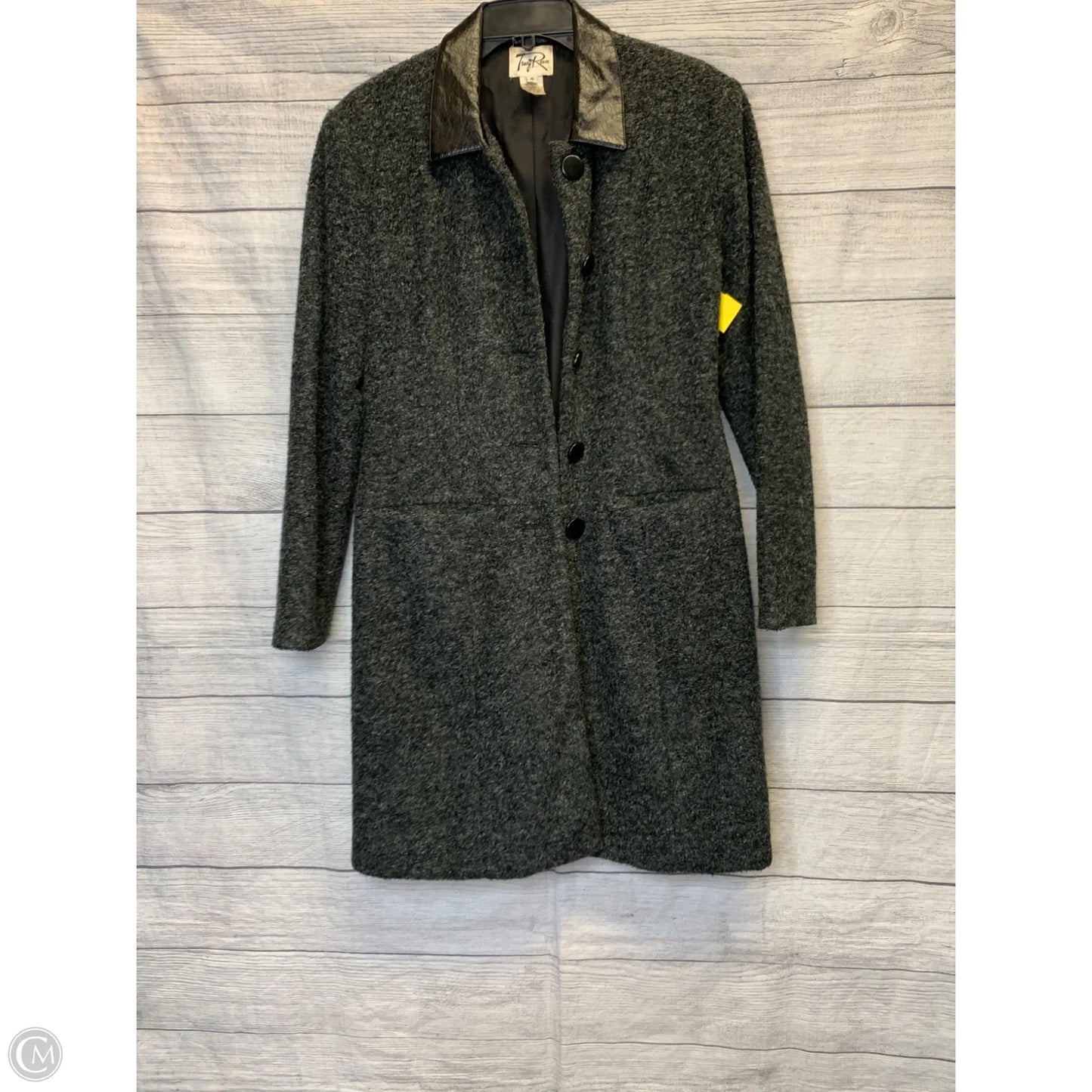 Coat Faux Fur & Sherpa By Tracy Reese In Grey, Size: 4