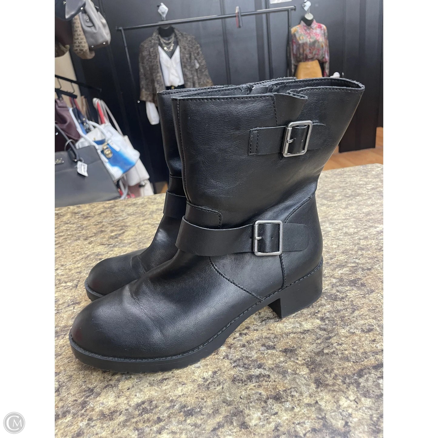 Boots Ankle Heels By Style And Company In Black, Size: 8