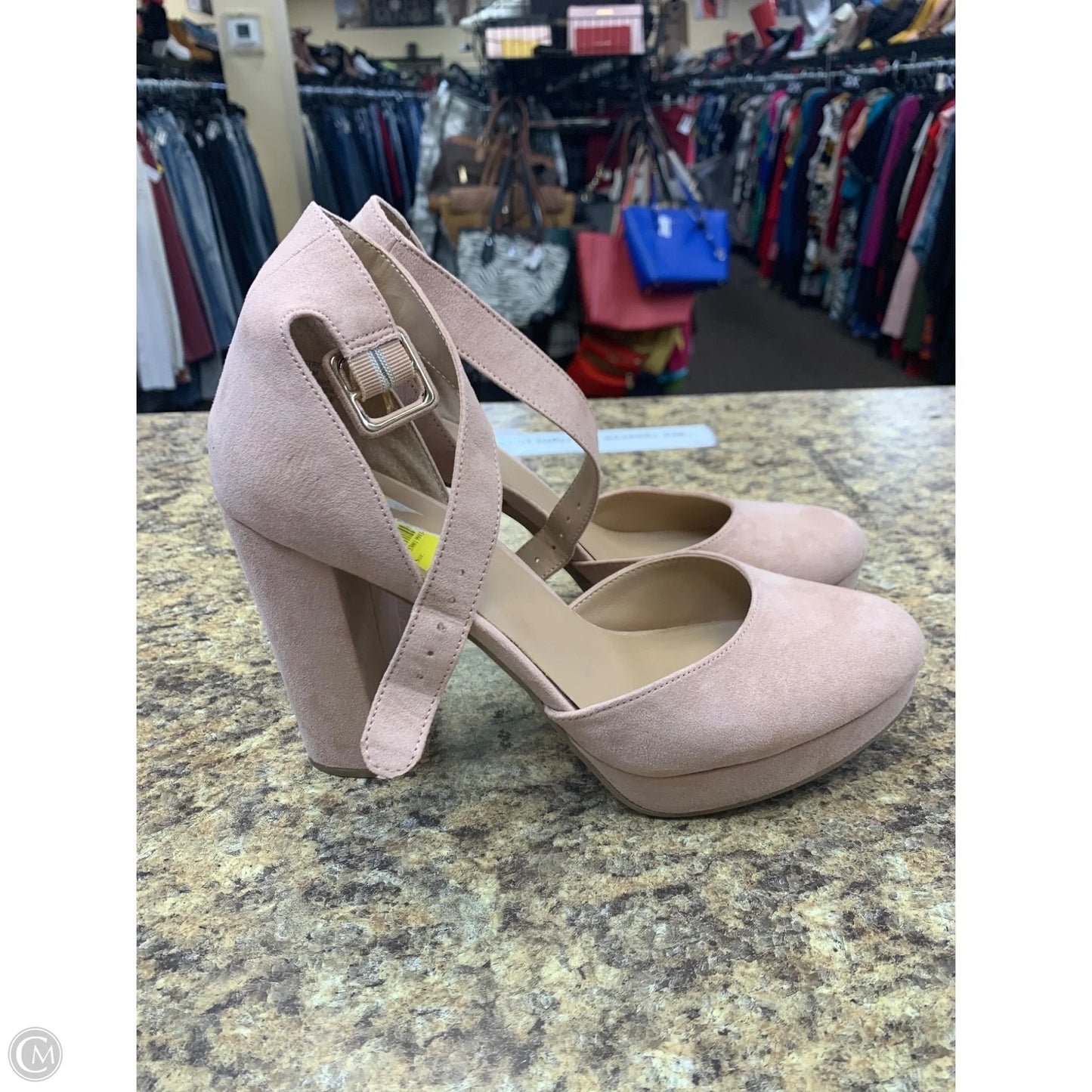 Shoes Heels Block By Cmf In Pink, Size: 9.5