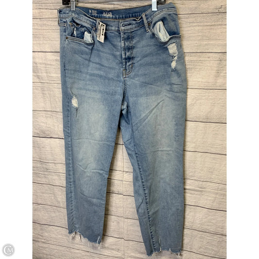 Jeans Straight By Ana In Blue, Size: 14