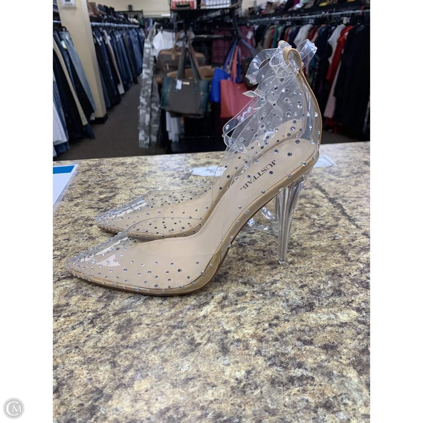 Shoes Heels Stiletto By Justfab In Clear, Size: 11