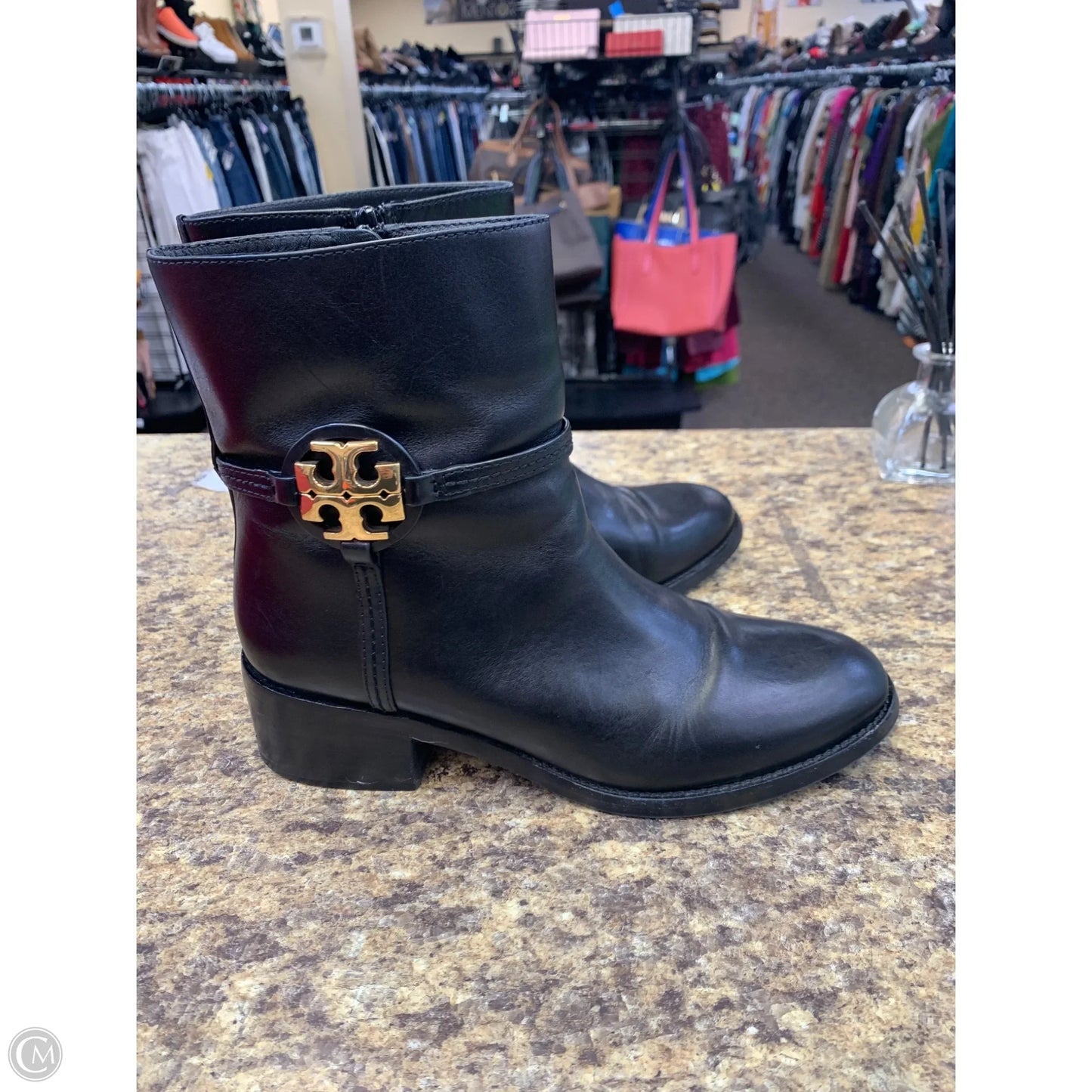Boots Designer By Tory Burch In Black, Size: 10