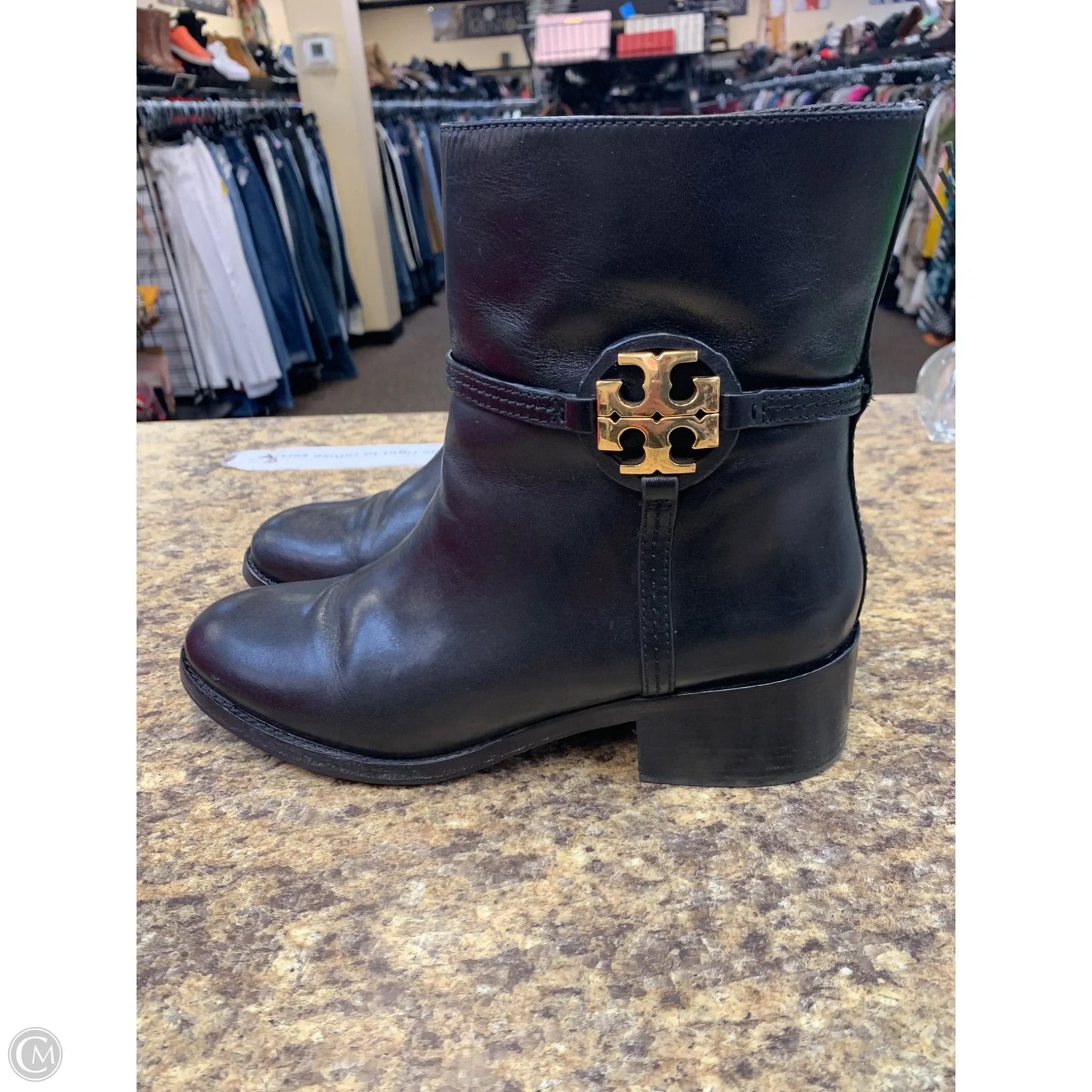 Boots Designer By Tory Burch In Black, Size: 10