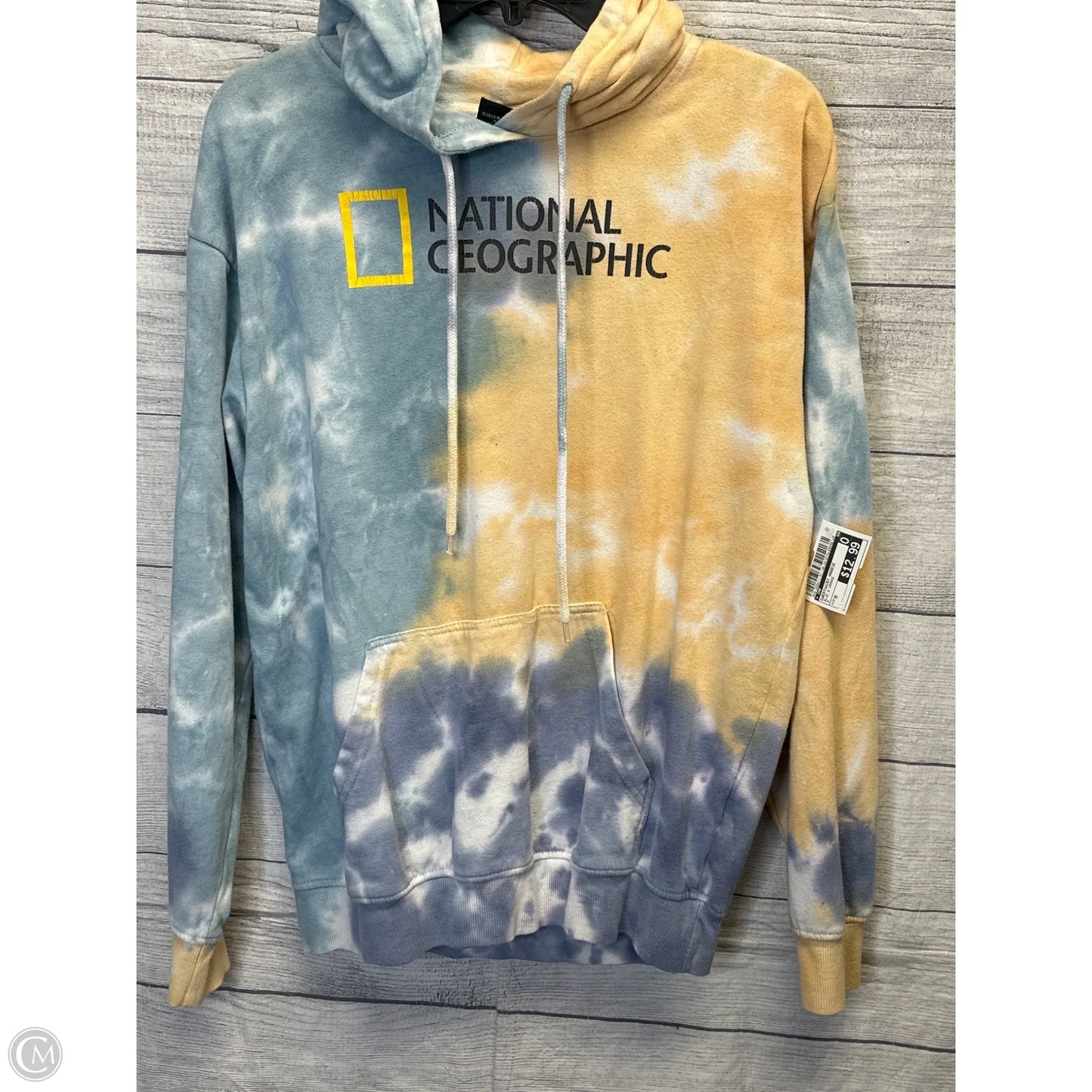 Sweatshirt Hoodie By Cmf In Blue & Orange, Size: M