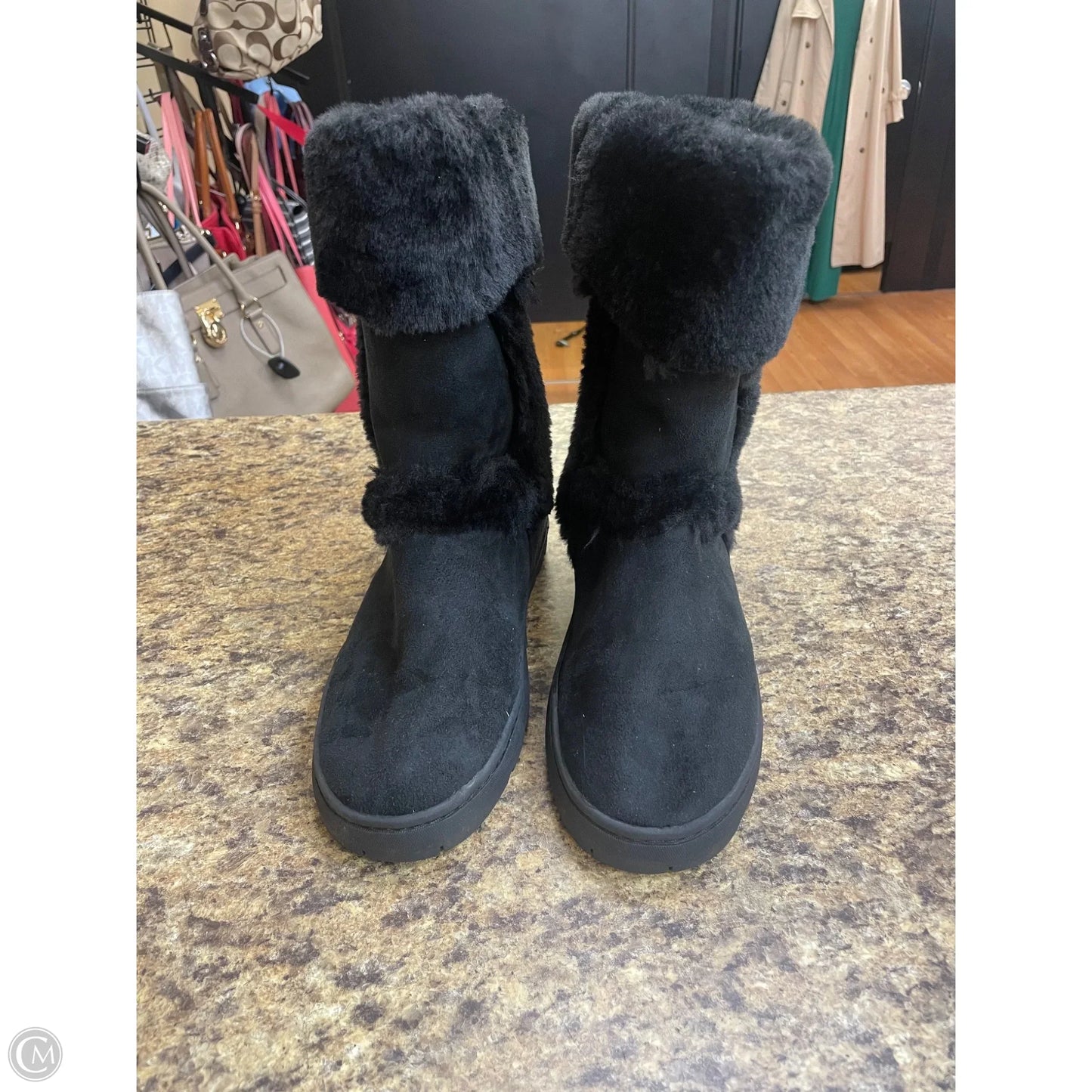 Boots Mid-calf Flats By Style And Company In Black, Size: 11