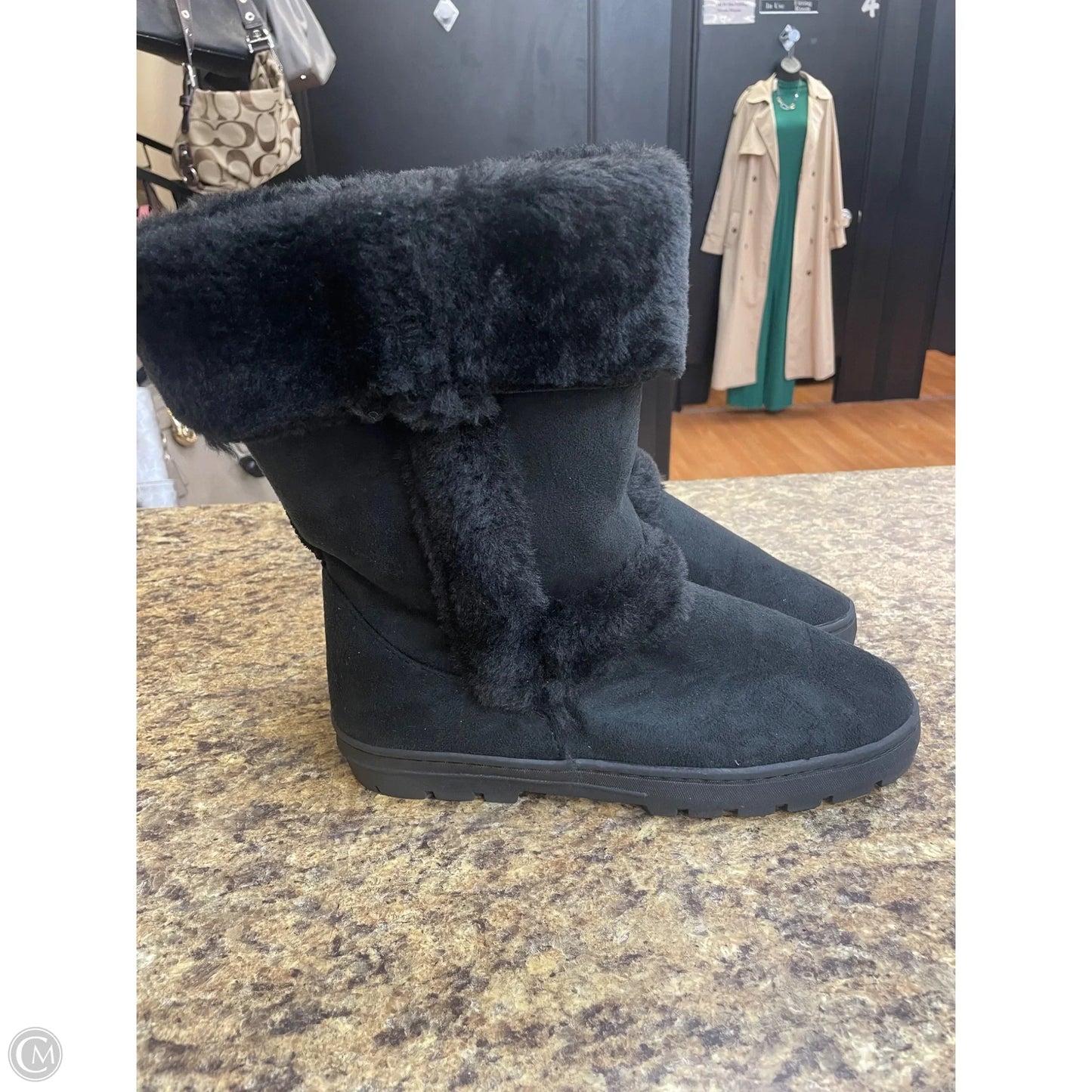 Boots Mid-calf Flats By Style And Company In Black, Size: 11