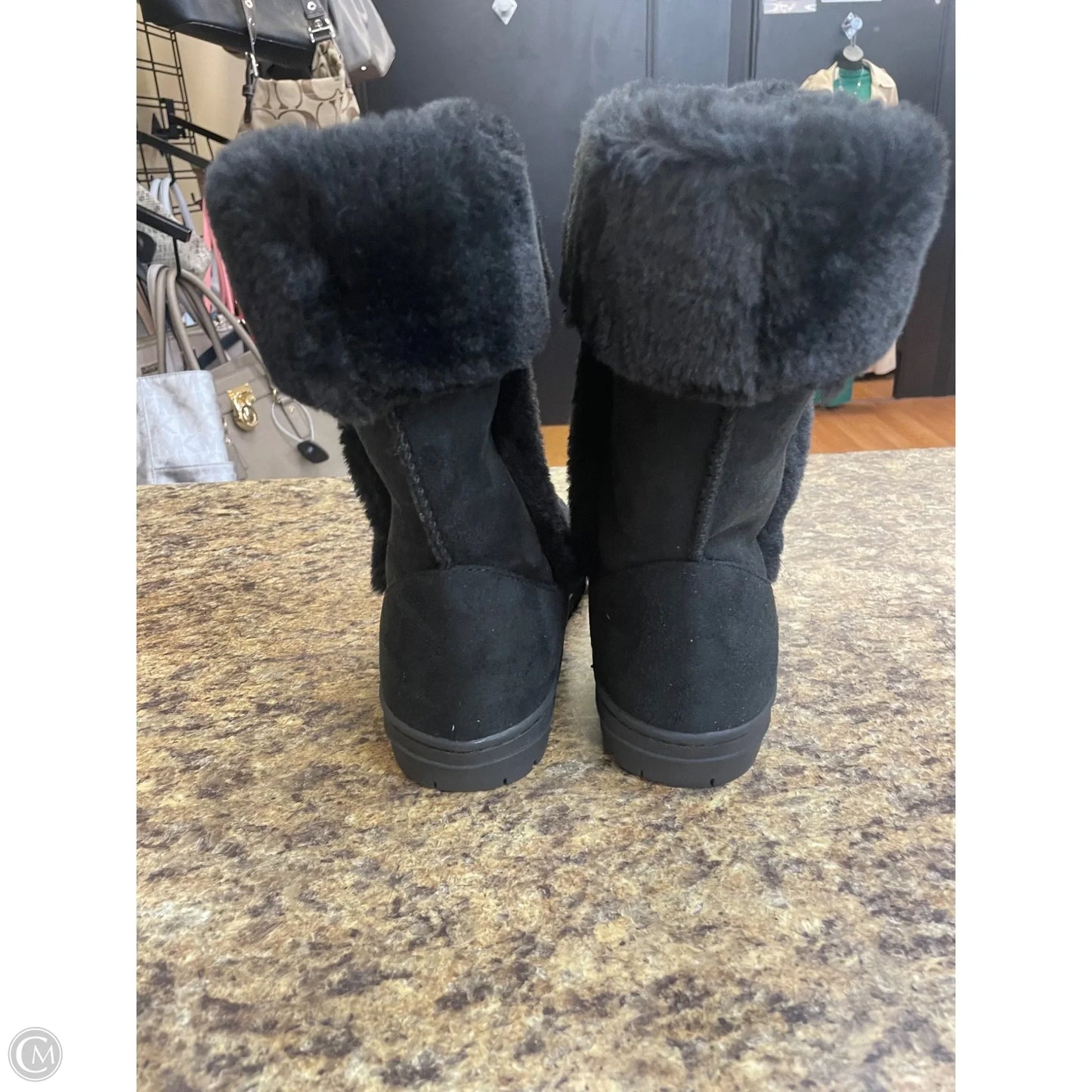 Boots Mid-calf Flats By Style And Company In Black, Size: 11