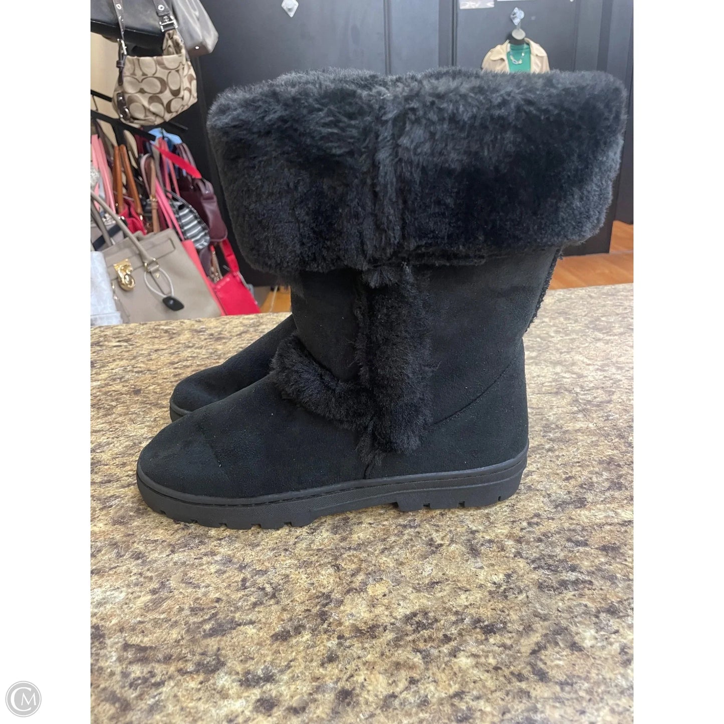 Boots Mid-calf Flats By Style And Company In Black, Size: 11