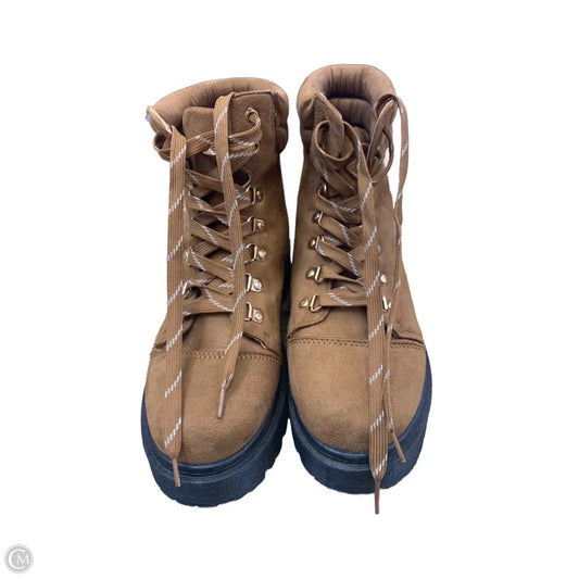 Boots Ankle Flats By Fashion Nova In Brown, Size: 10