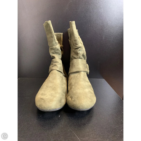Boots Ankle Flats By Herstyle In Green, Size: 11