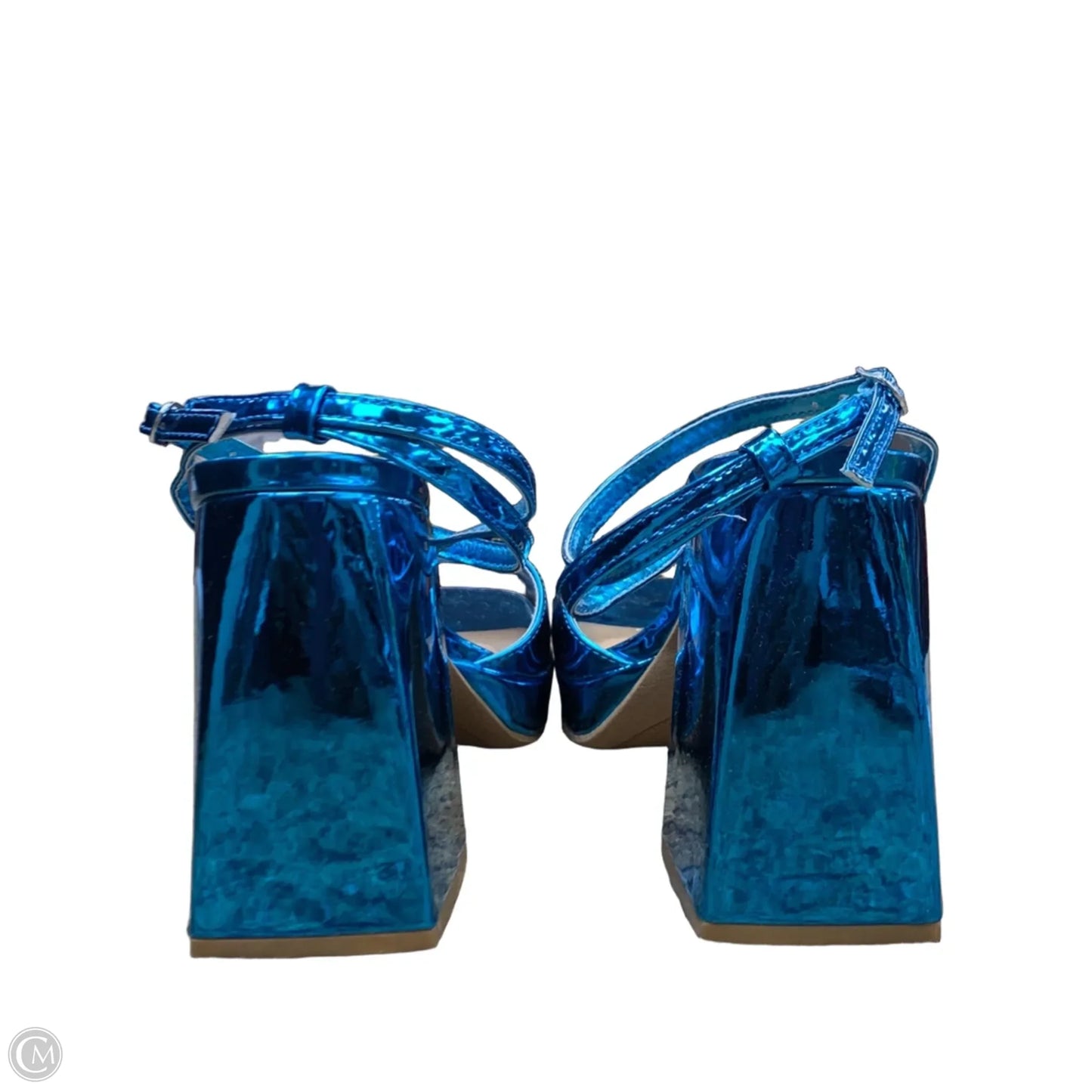 Shoes Heels Block By Bamboo In Teal, Size: 9