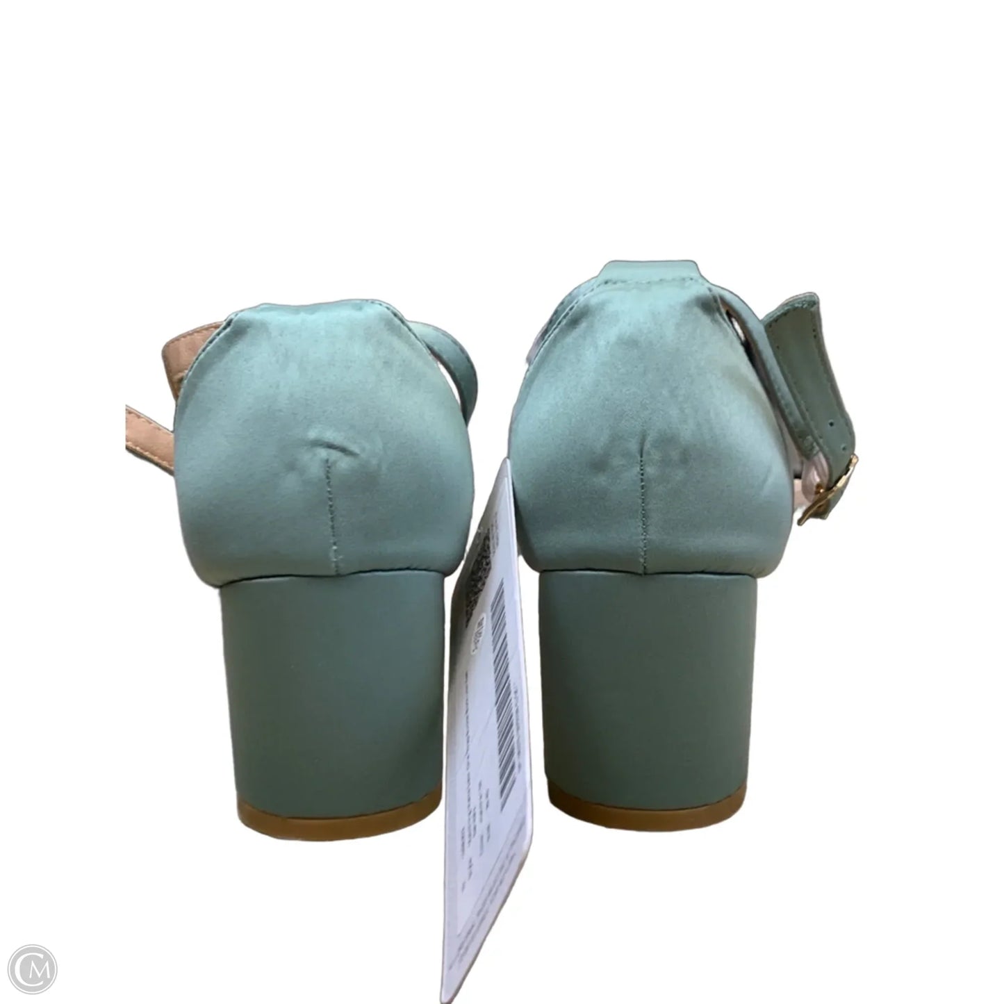 Shoes Heels Block By Cmf In Teal, Size: 8.5