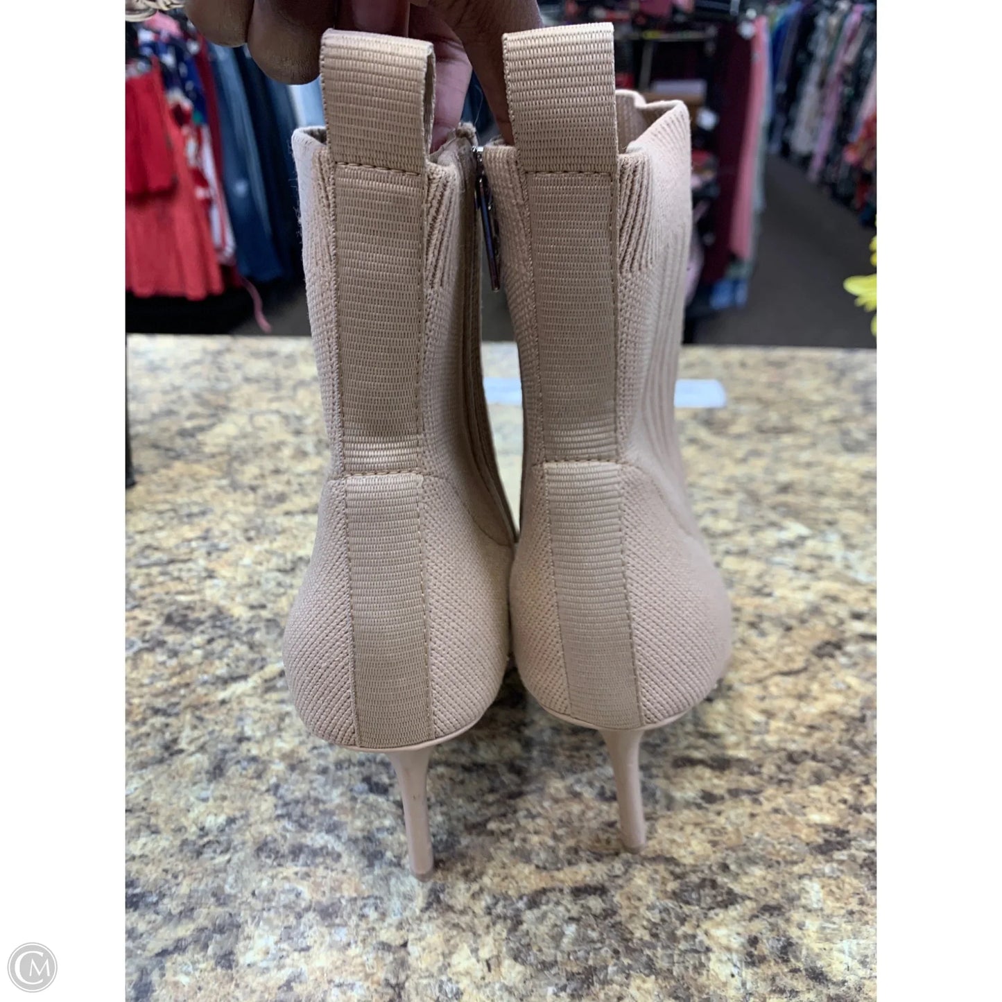 Sandals Heels Stiletto By Jennifer Lopez In Beige, Size: 8.5