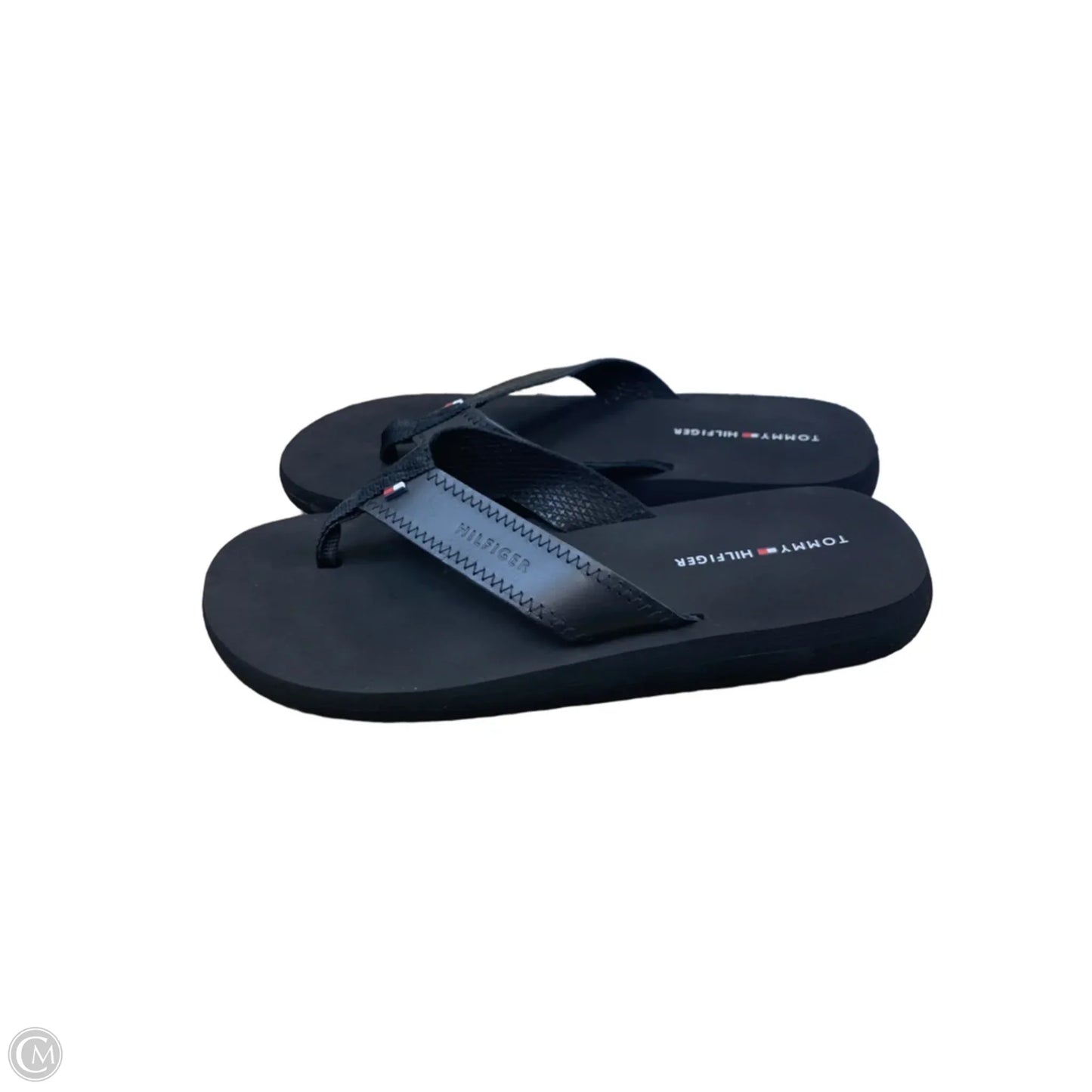 Sandals Flip Flops By Tommy Hilfiger In Black, Size: 11