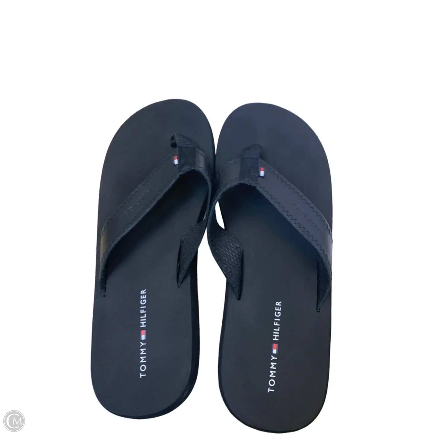 Sandals Flip Flops By Tommy Hilfiger In Black, Size: 11