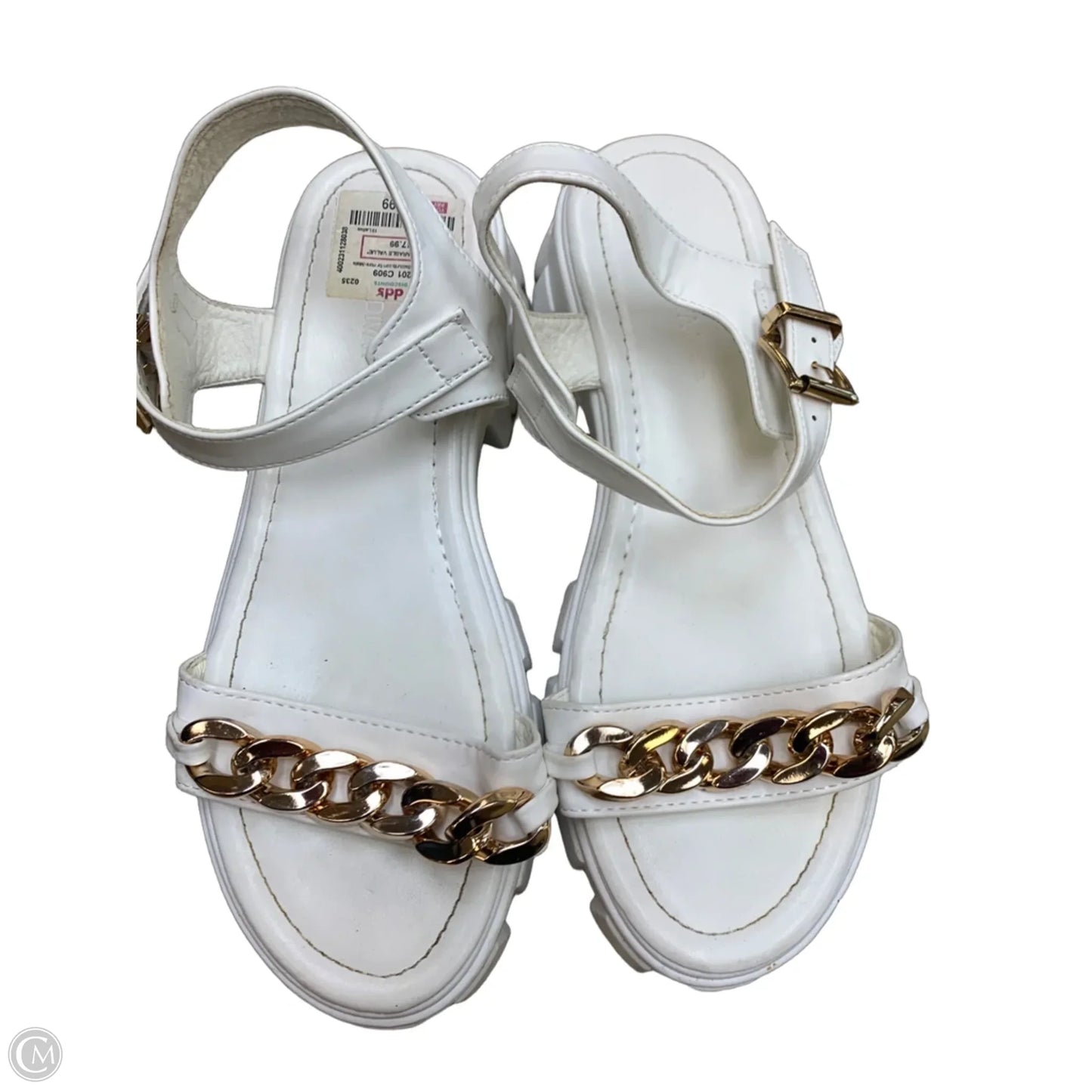 Sandals Flats By Wild Diva In White, Size: 10