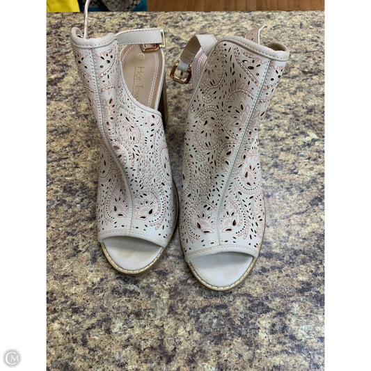 Sandals Heels Block By Cmf In Beige, Size: 12