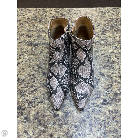 Boots Ankle Heels By Comfortview In Snakeskin Print, Size: 8