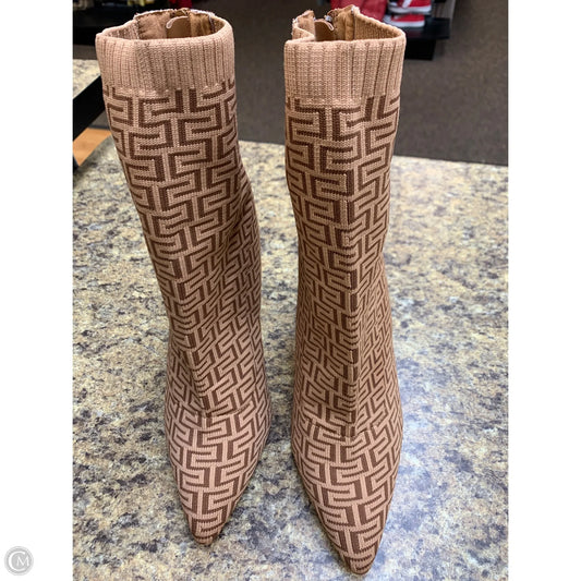 Boots Ankle Heels By Rouge In Tan, Size: 9