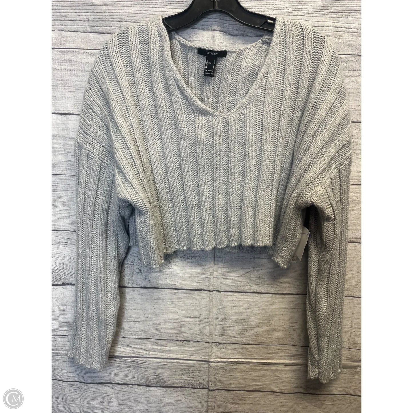 Sweater By Forever 21 In Grey, Size: S
