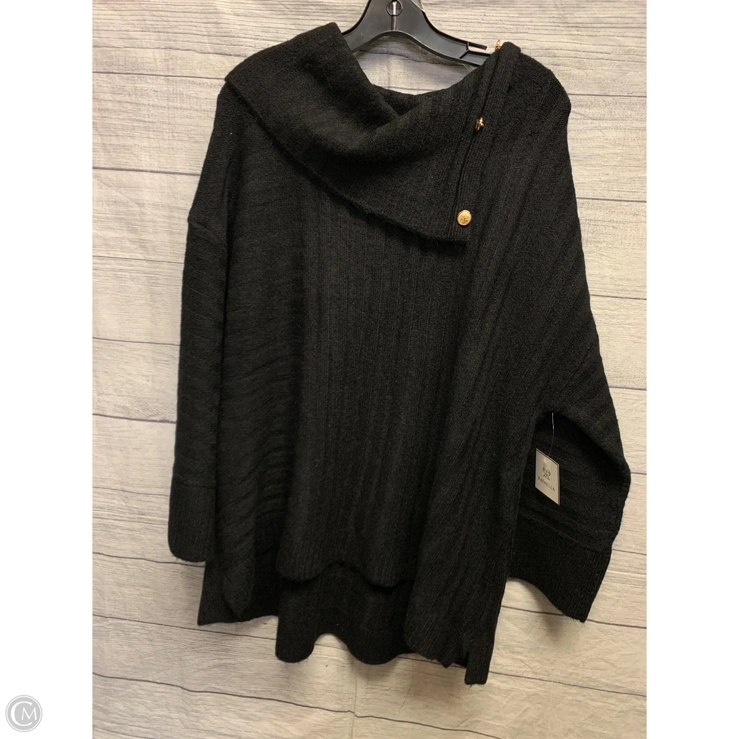 Sweater By Rafaella In Black & Gold, Size: 2x