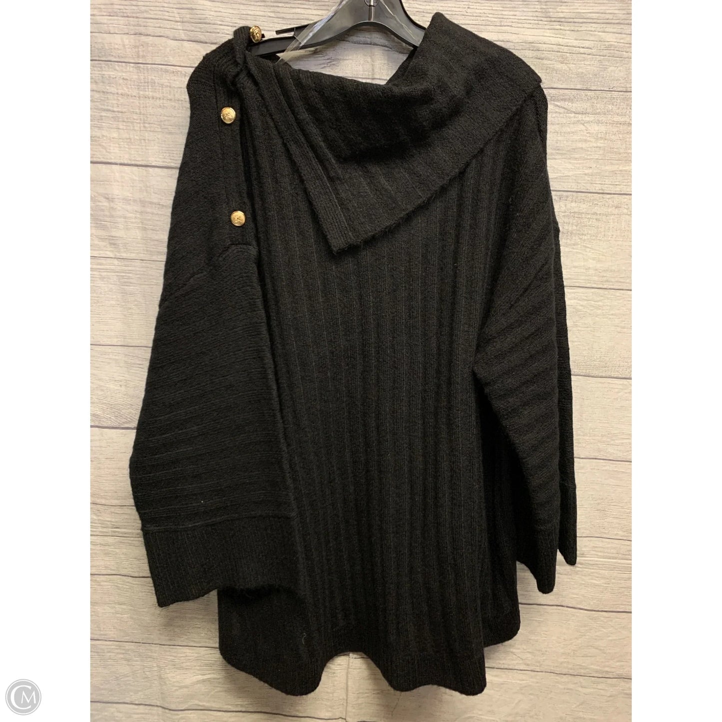 Sweater By Rafaella In Black & Gold, Size: 2x