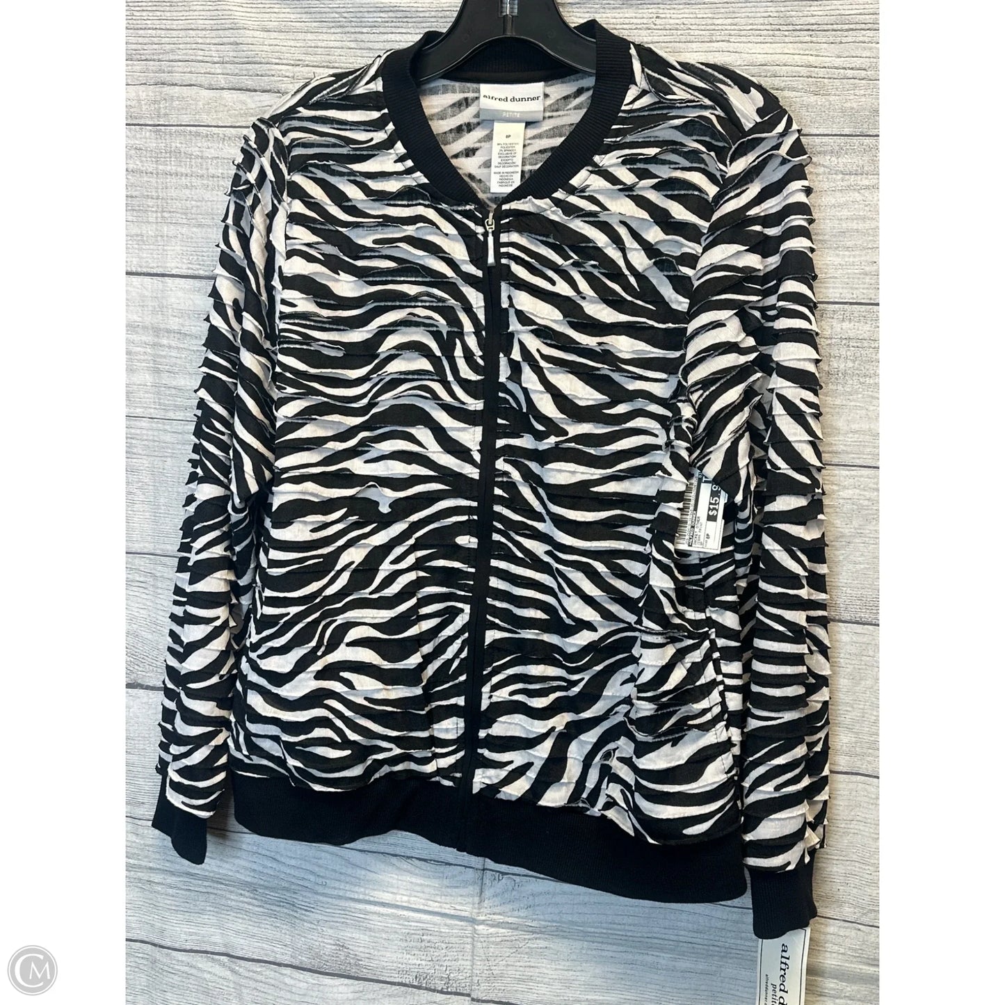Jacket Other By Alfred Dunner In Zebra Print, Size: 8p